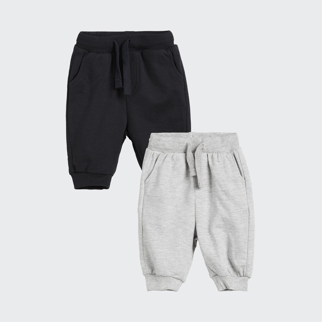 Juniors Solid Elasticated Joggers - Pack of 2