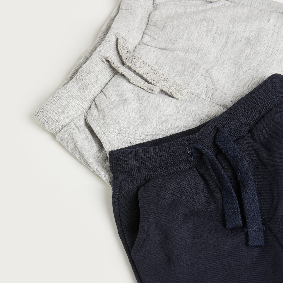 Juniors Solid Elasticated Joggers - Pack of 2