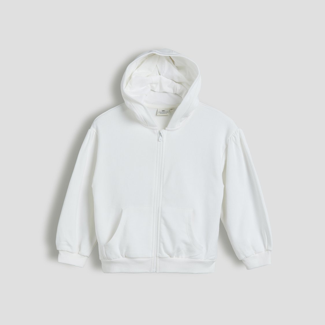 Juniors Solid Zip-Up Hoodie