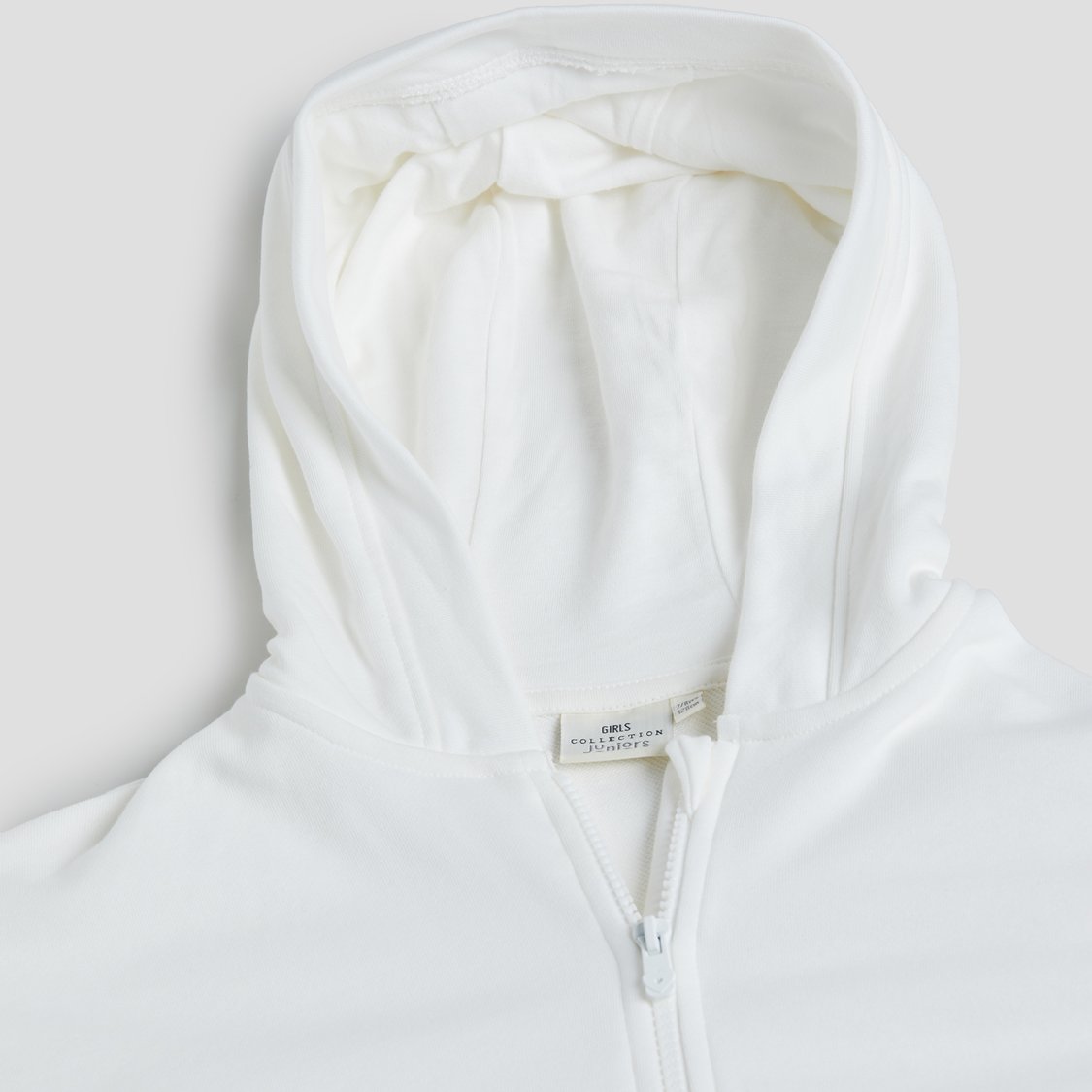 Juniors Solid Zip-Up Hoodie