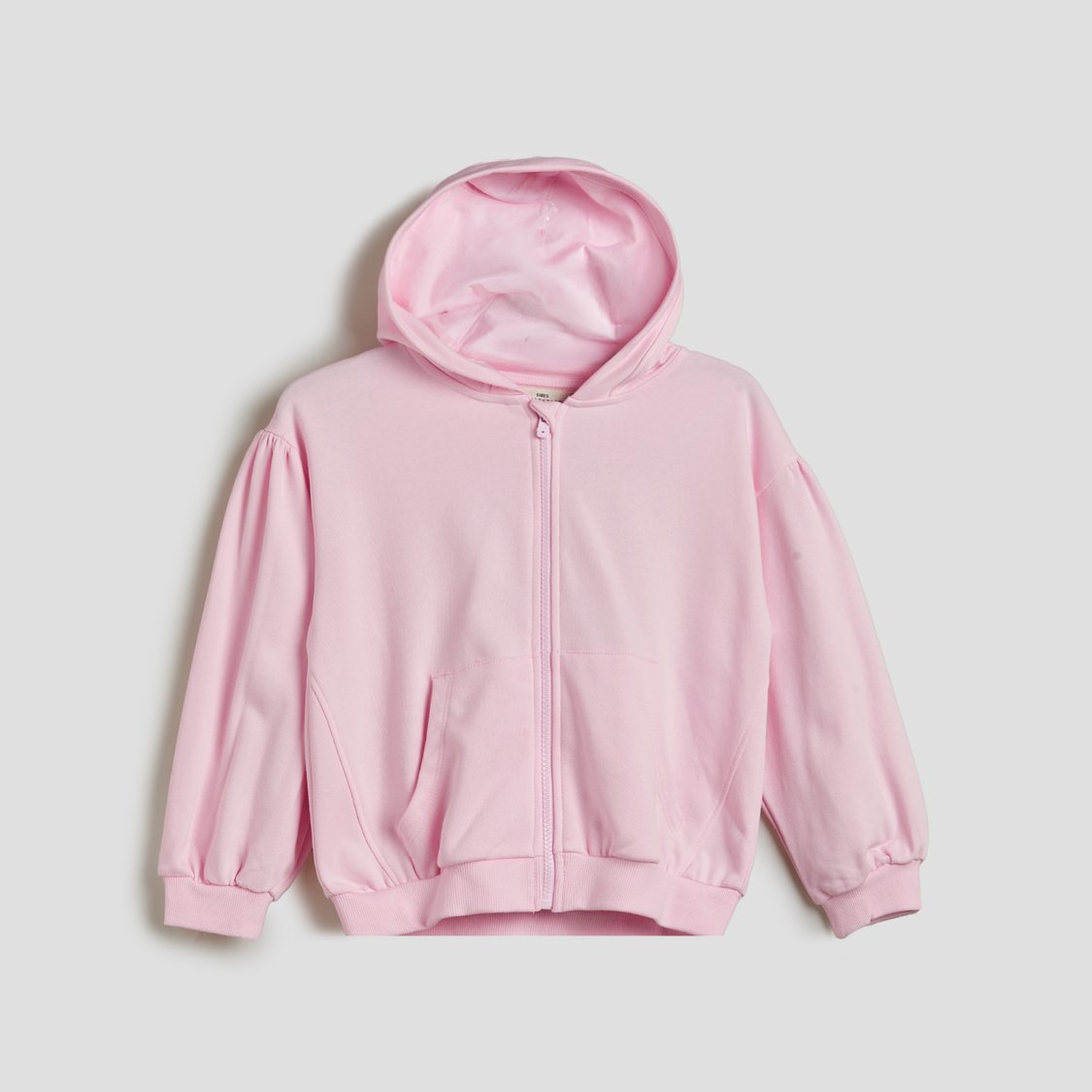 Juniors Solid Zip-Up Hoodie