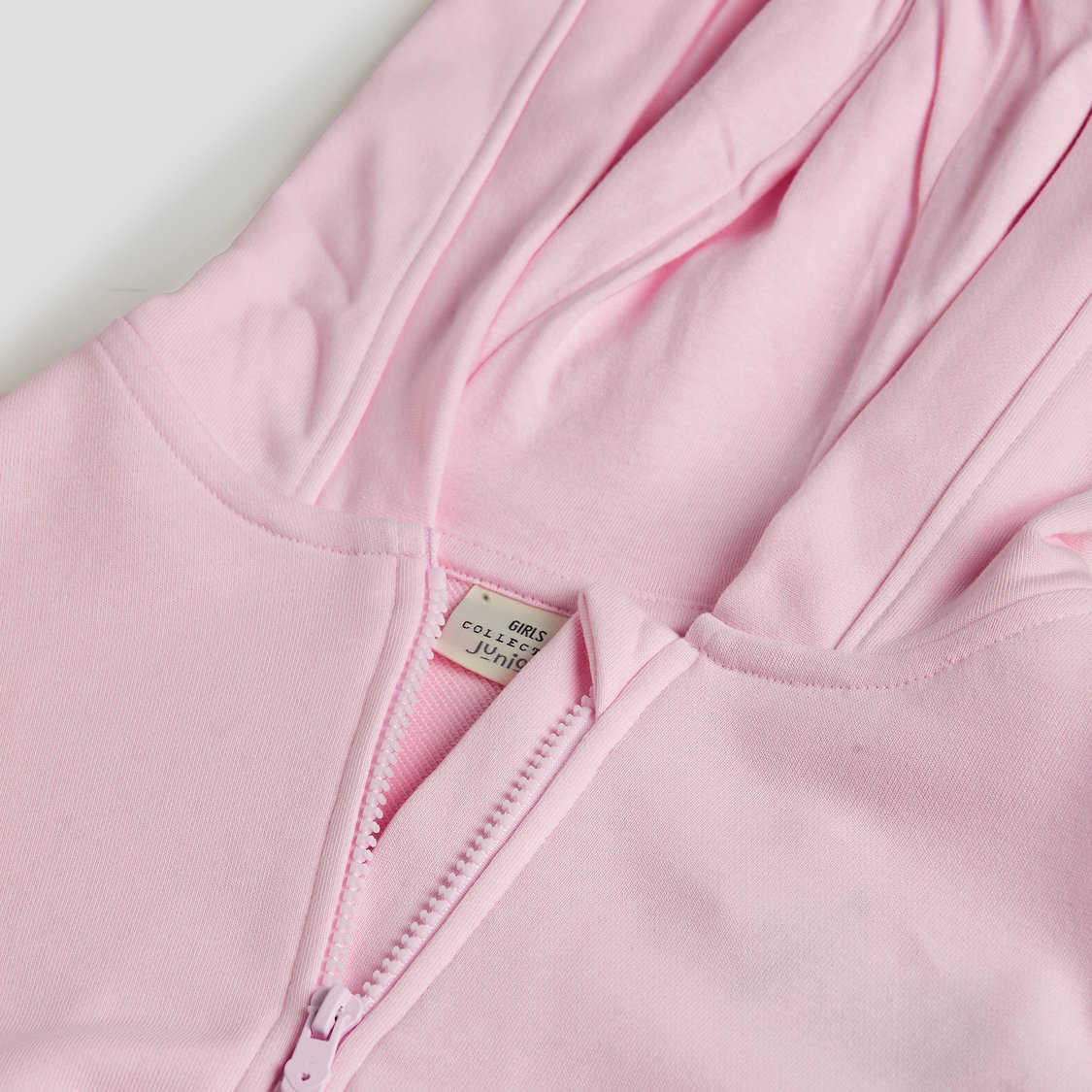 Juniors Solid Zip-Up Hoodie