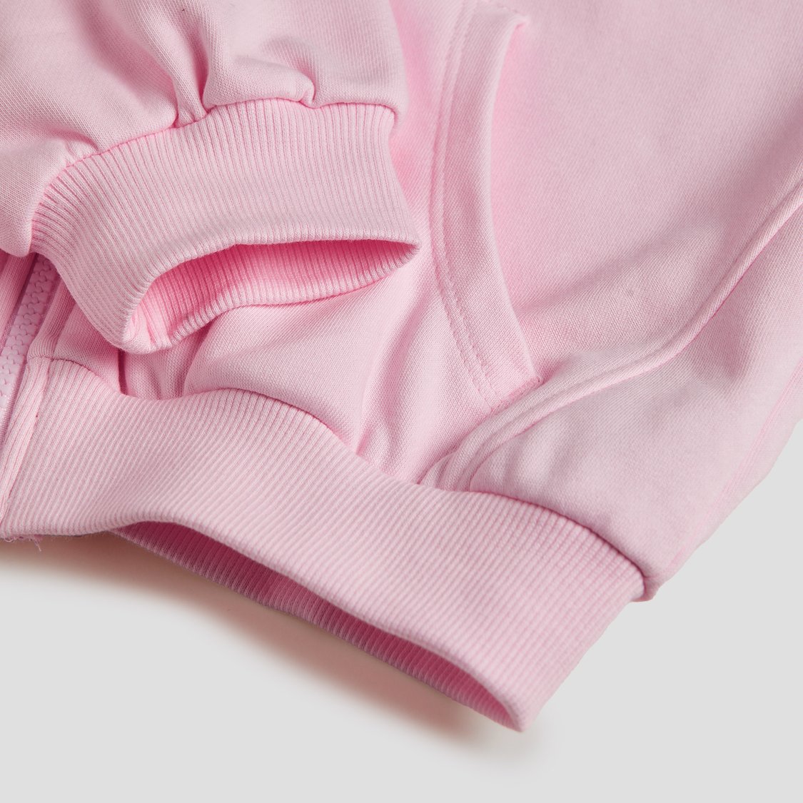 Juniors Solid Zip-Up Hoodie