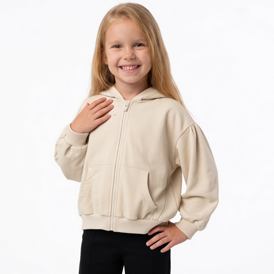 Juniors Solid Hooded Sweatshirt