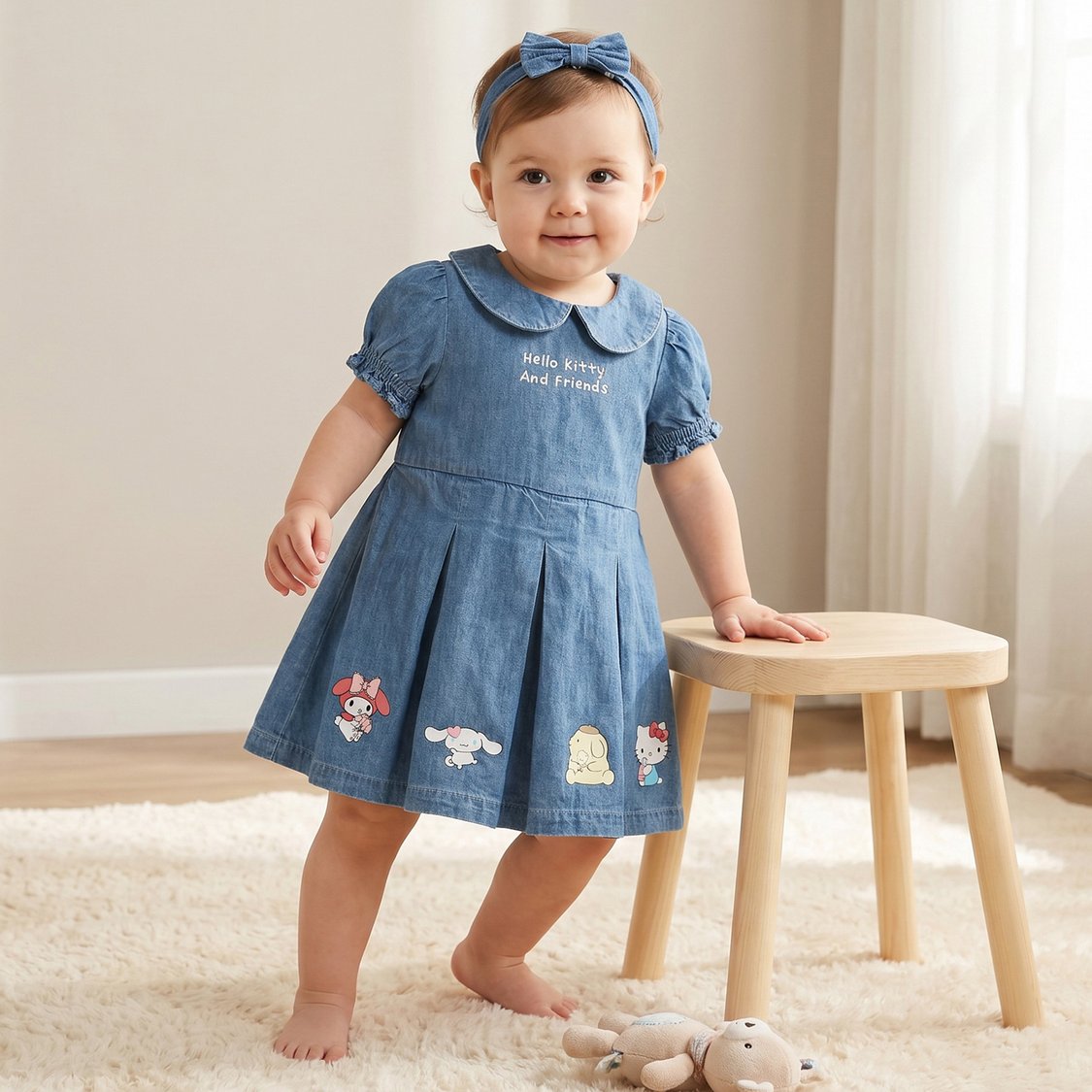 Juniors Hello Kitty and Friends Denim Dress with Headband