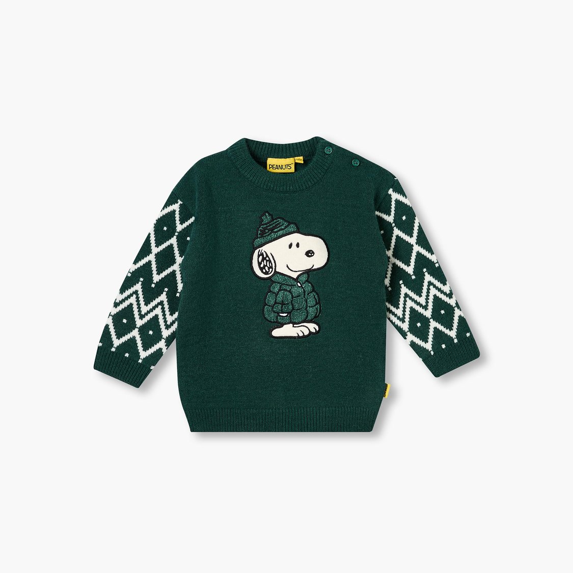Juniors Snoopy Applique Sweater