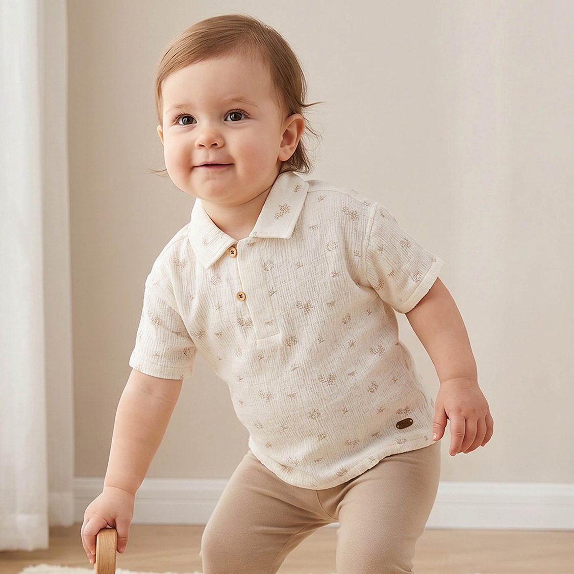 Giggles Floral Print Polo T-shirt