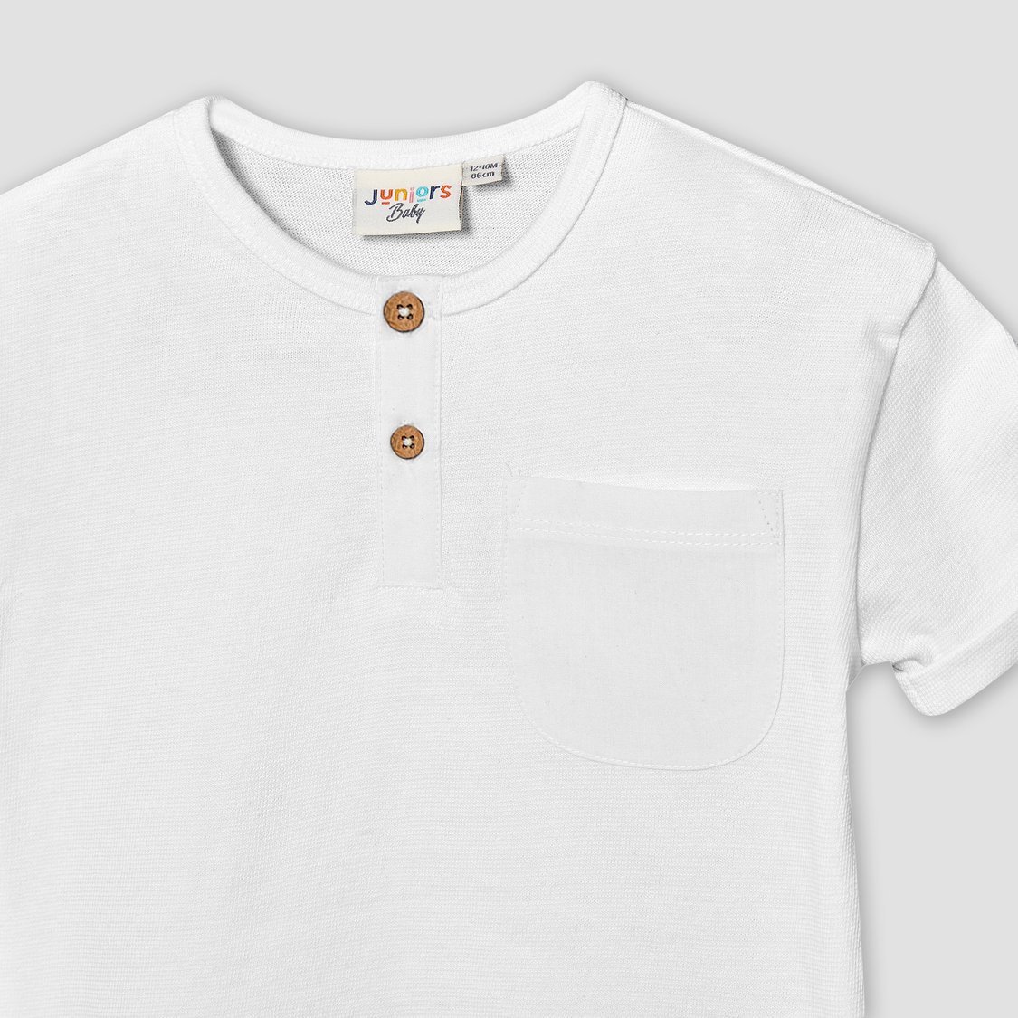 Juniors Henley Neck T-shirt