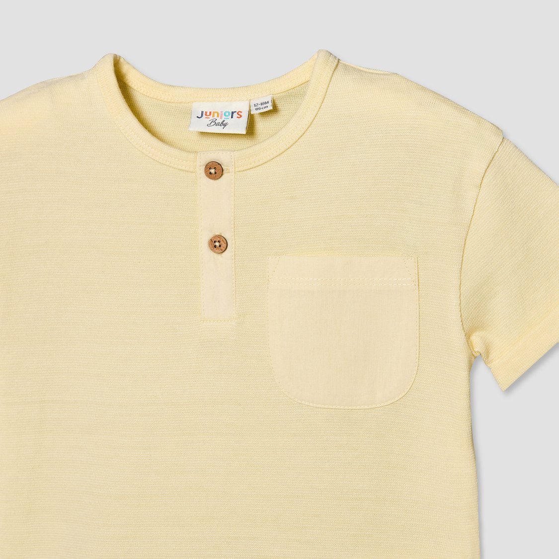 Juniors Henley Neck T-shirt