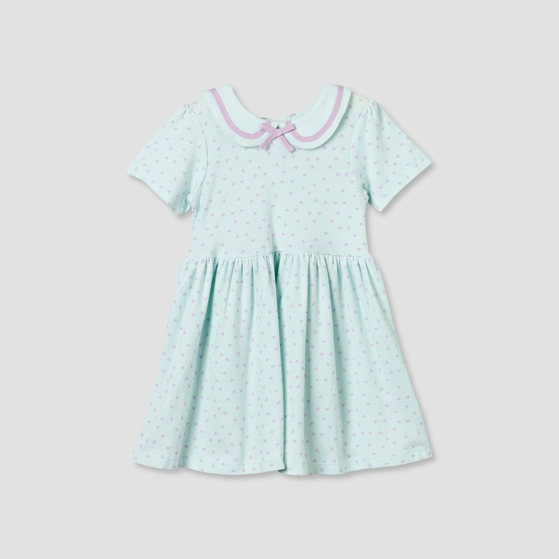 Juniors Heart Print A-line Dress