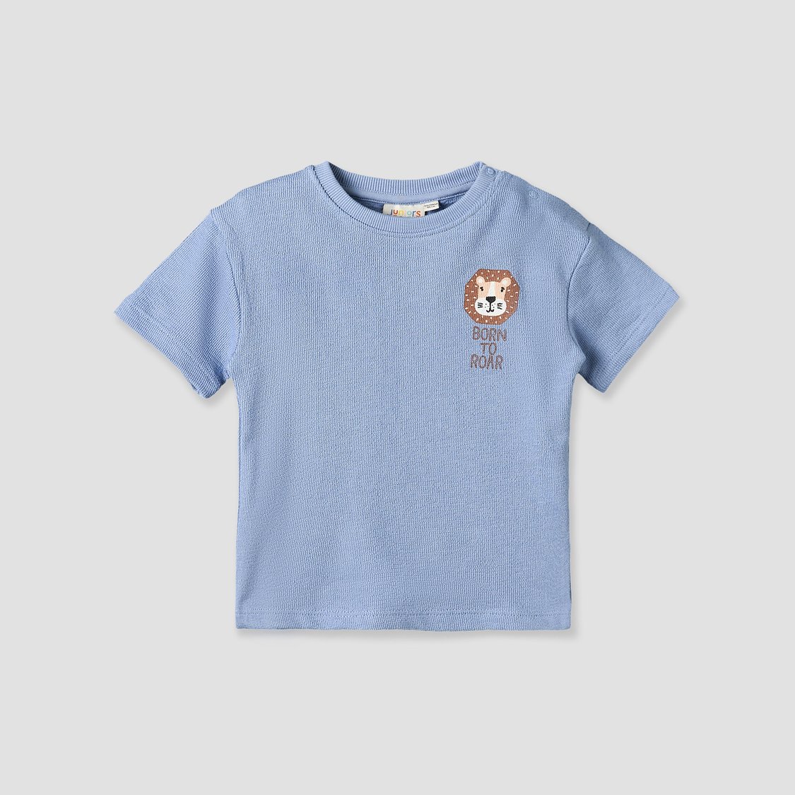 Juniors Printed T-shirt and Striped Shorts Set