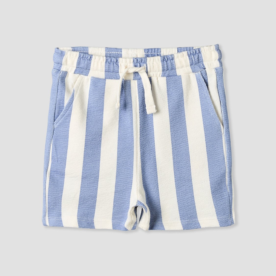 Juniors Printed T-shirt and Striped Shorts Set