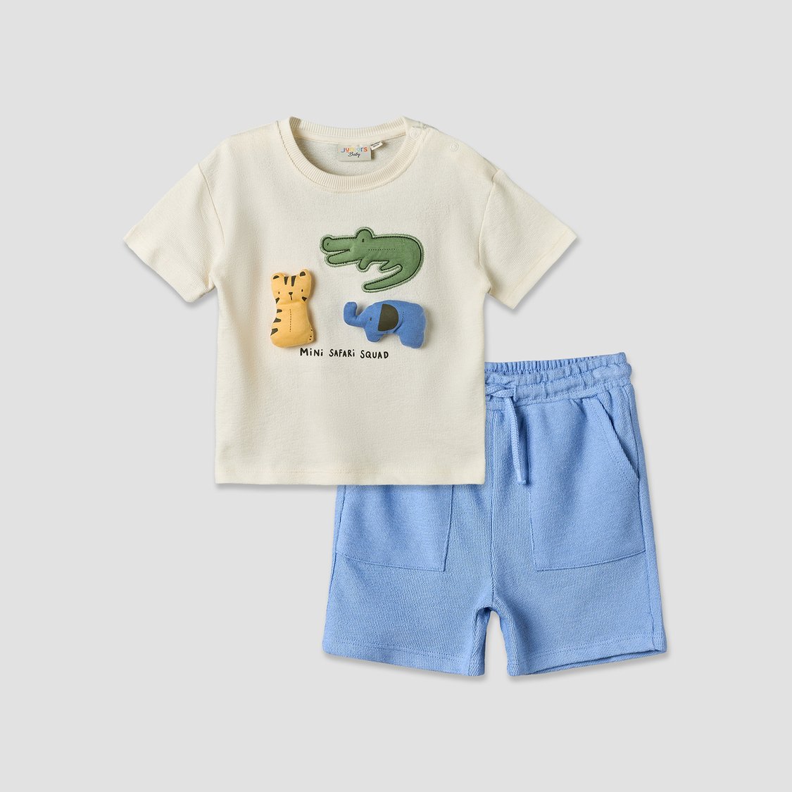 Juniors Safari Applique T-shirt and Shorts Set