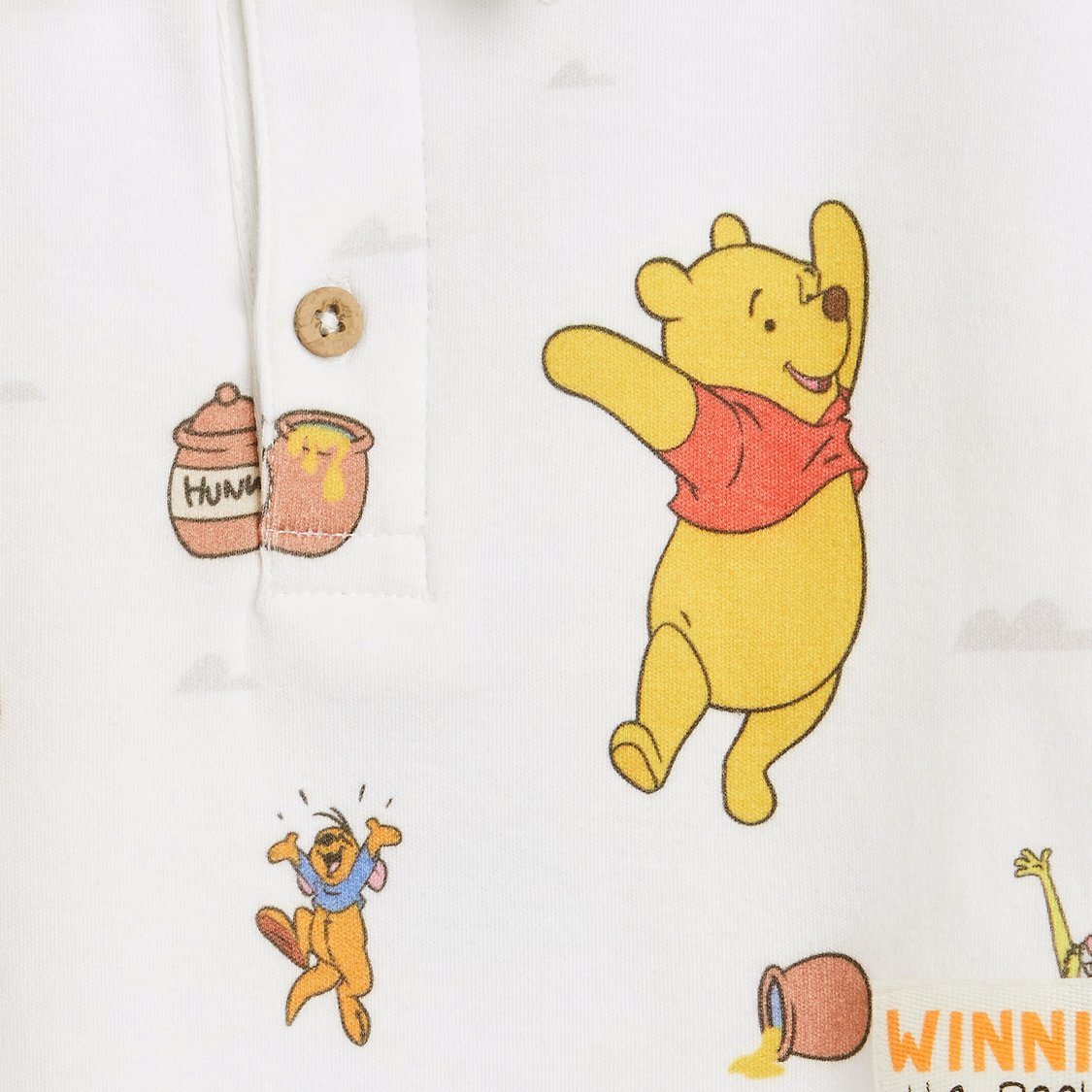 Juniors Winnie and Friends Print Polo T-shirt and Shorts Set