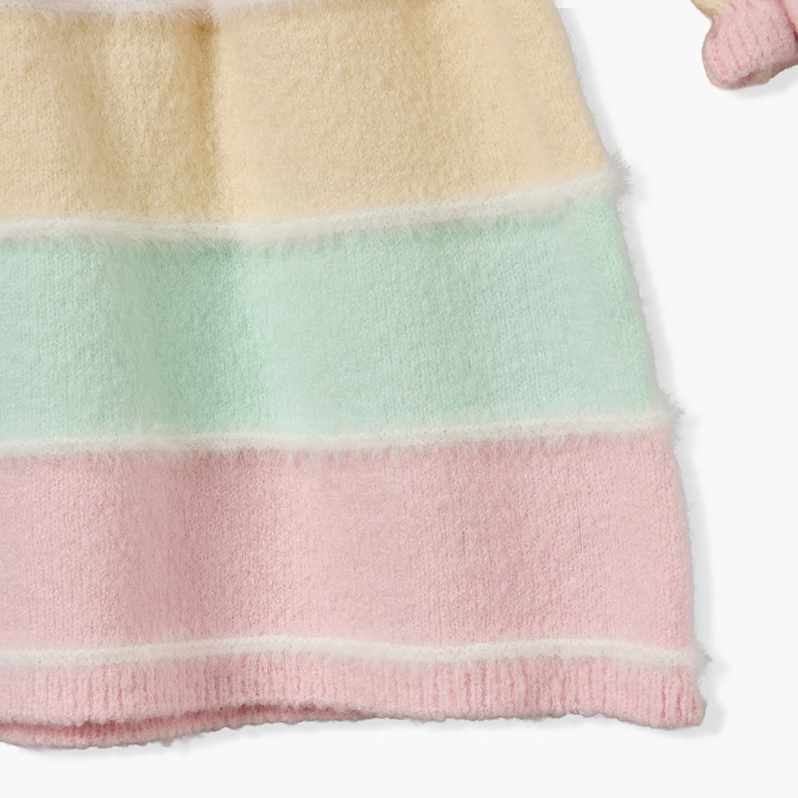 Juniors Striped A-line Dress with Tights