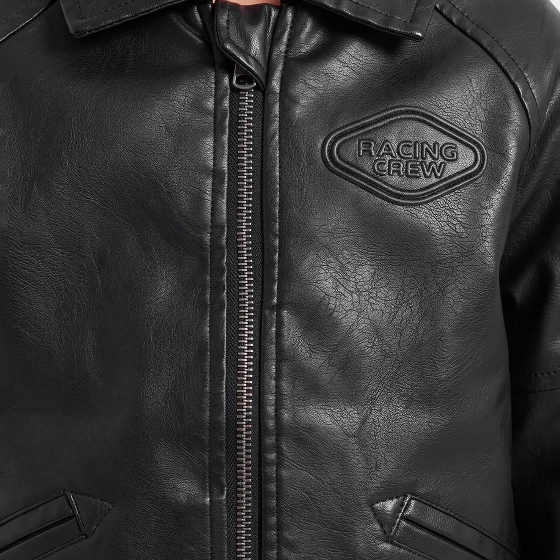Juniors Collared Biker Jacket