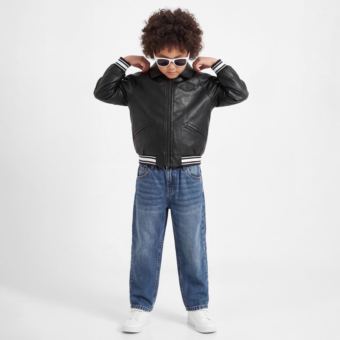 Juniors Collared Biker Jacket