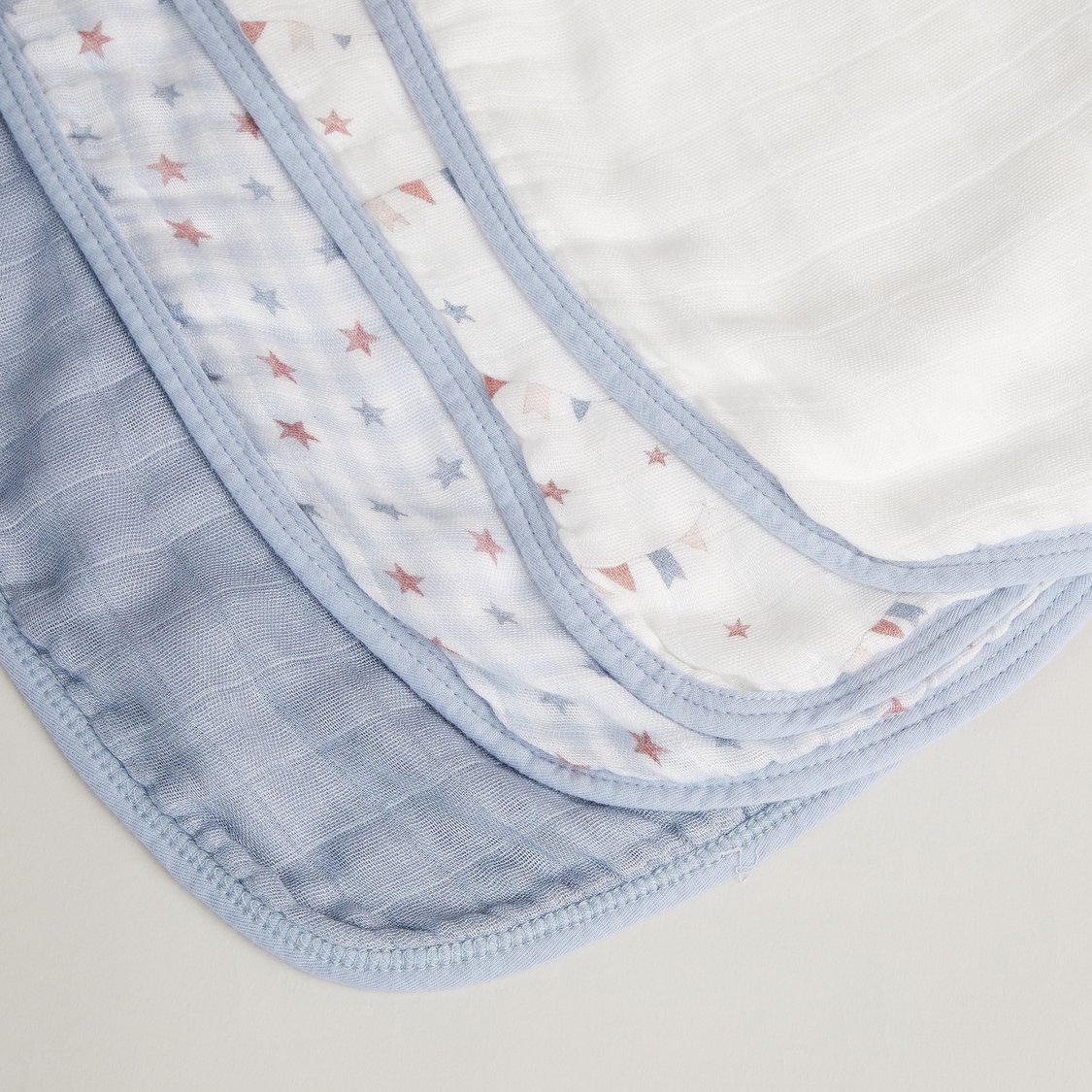 Juniors Assorted Bamboo Muslin Wash Cloth - Pack of 4