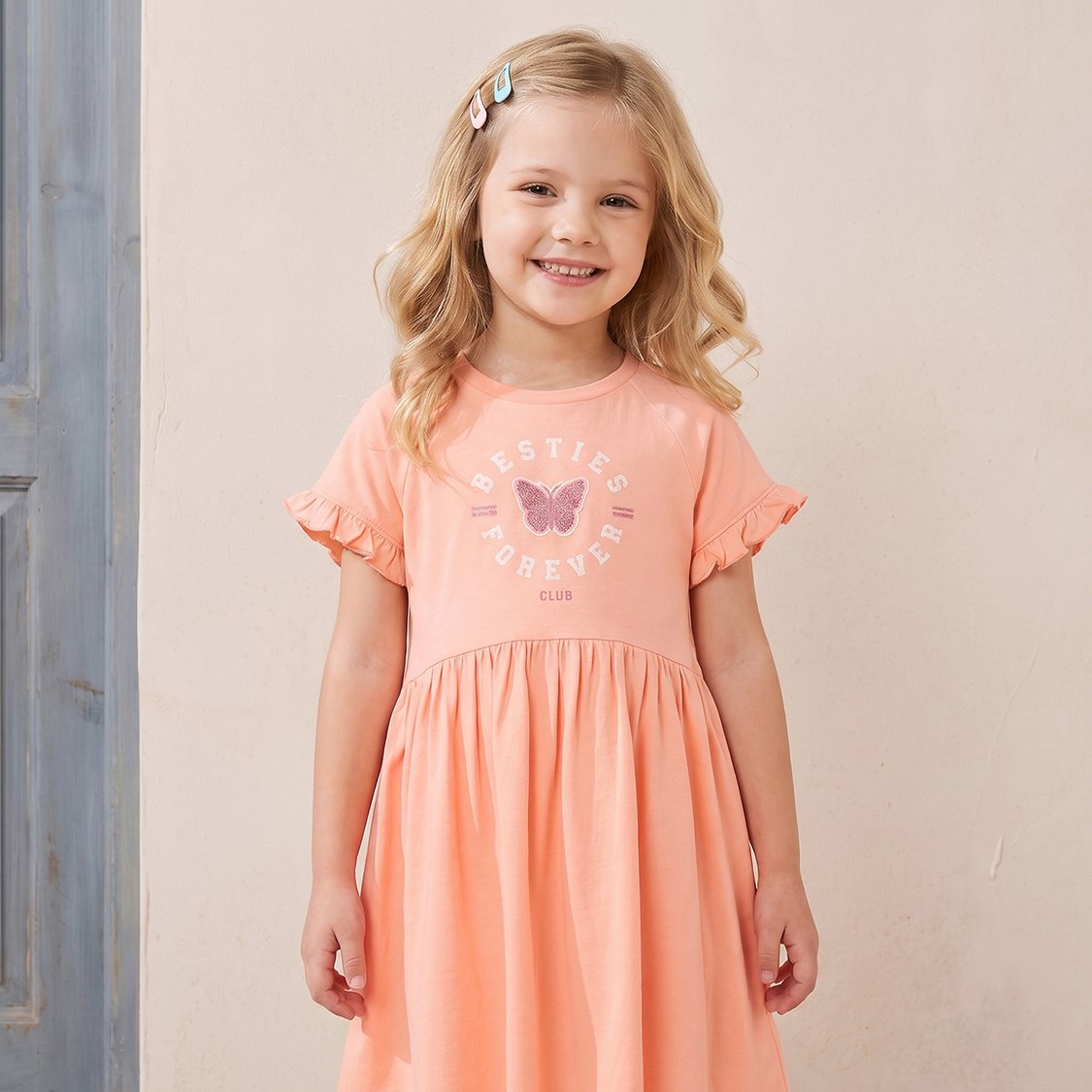 Juniors Printed A-line Dress