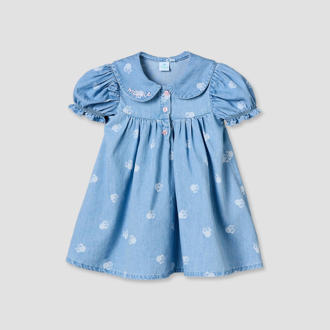 Juniors Minnie Mouse Print Dress with Headband