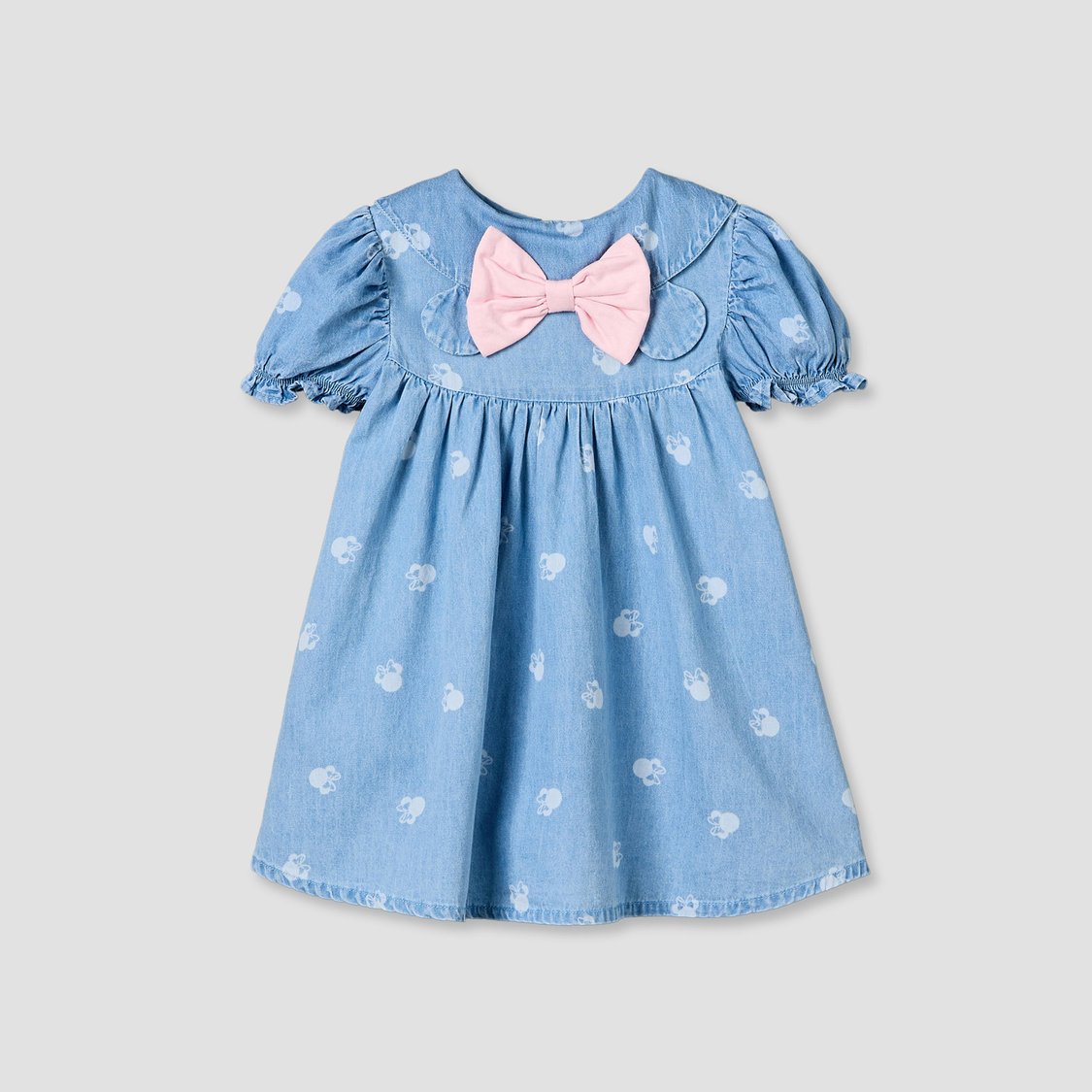 Juniors Minnie Mouse Print Dress with Headband