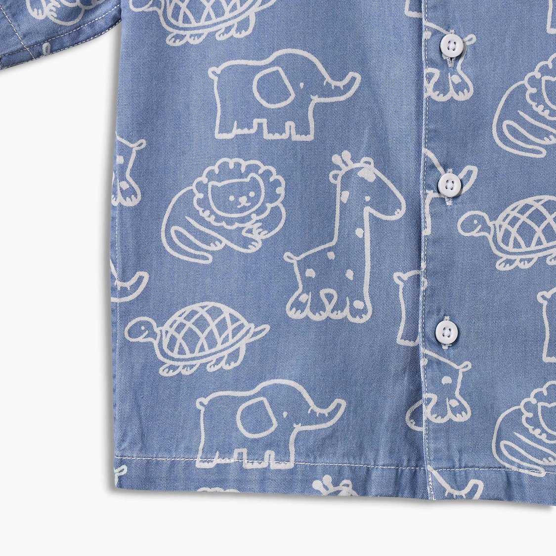 Giggles Printed Shirt & Shorts Set
