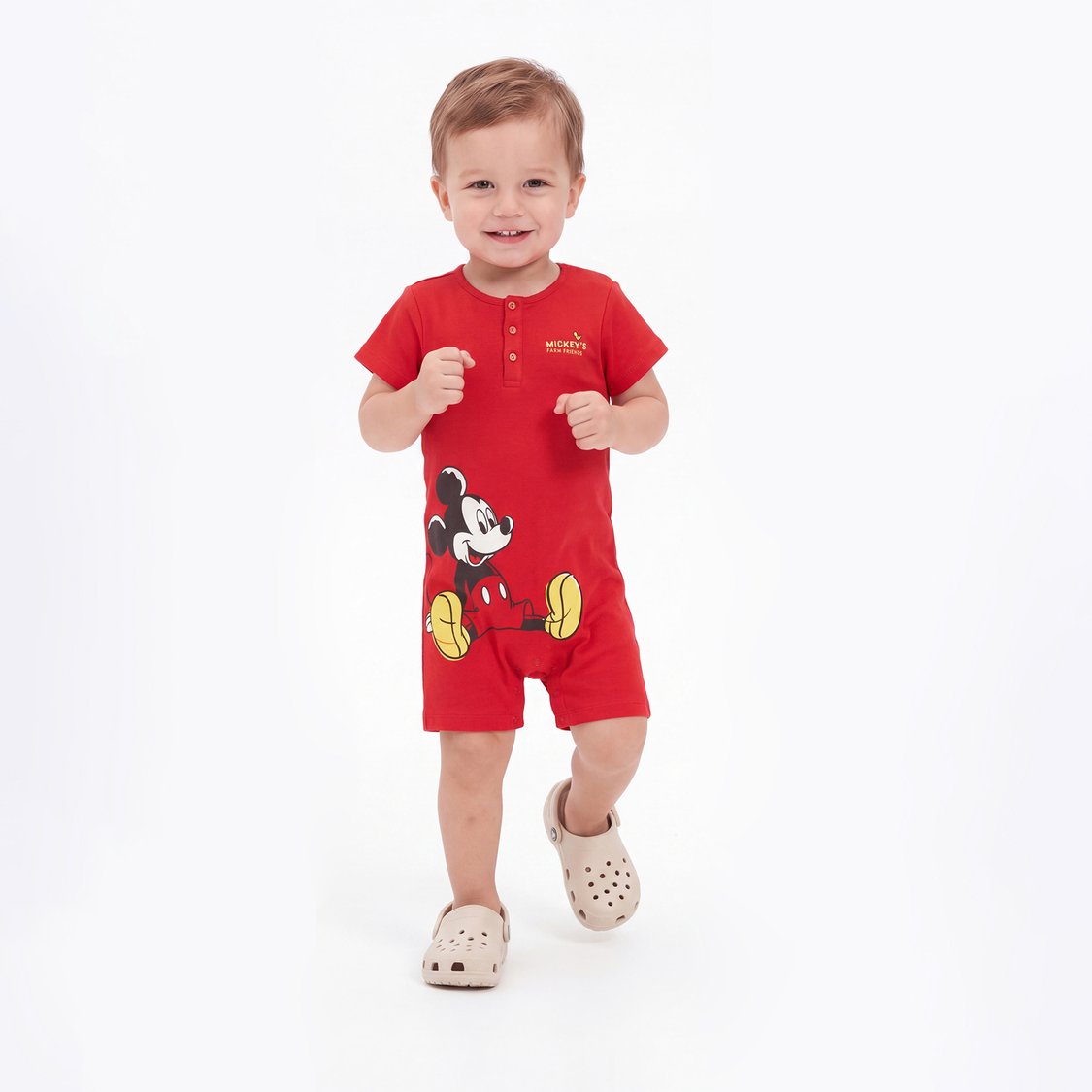 Juniors Mickey Mouse Print Rompers - Pack of 2