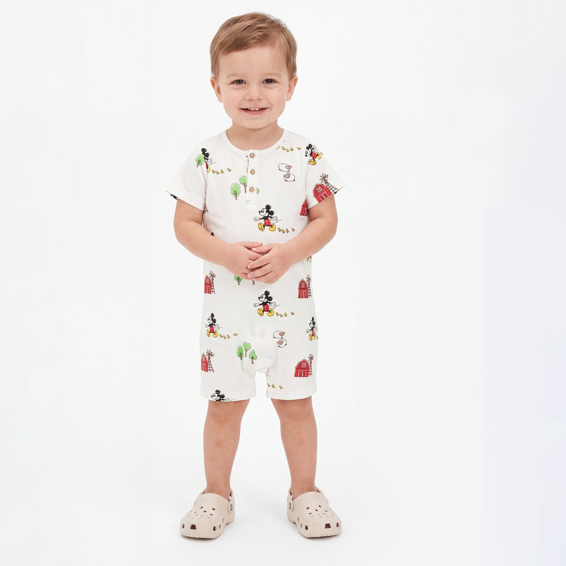Juniors Mickey Mouse Print Rompers - Pack of 2