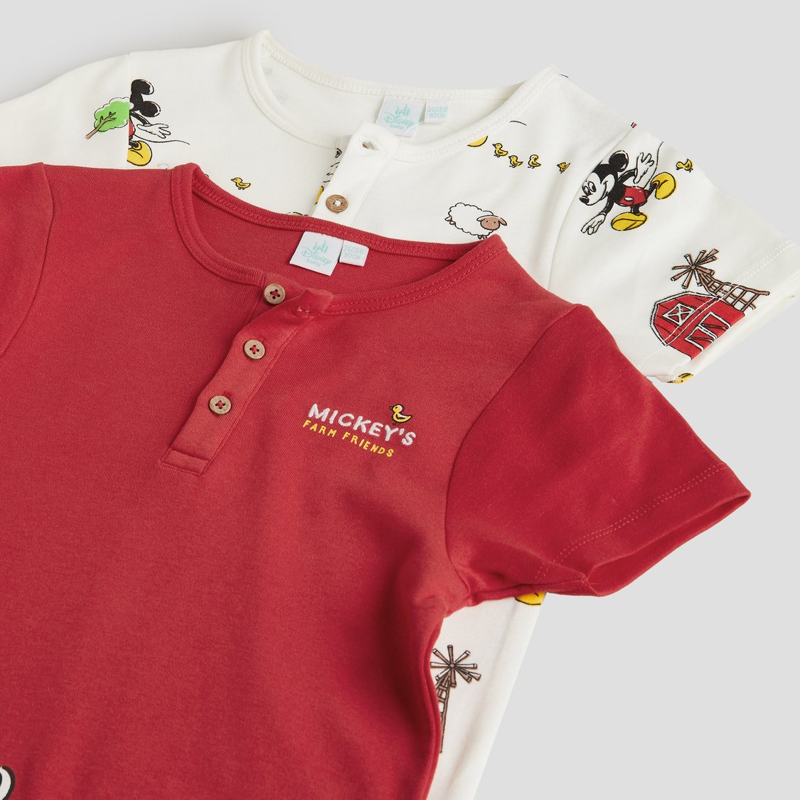Juniors Mickey Mouse Print Rompers - Pack of 2