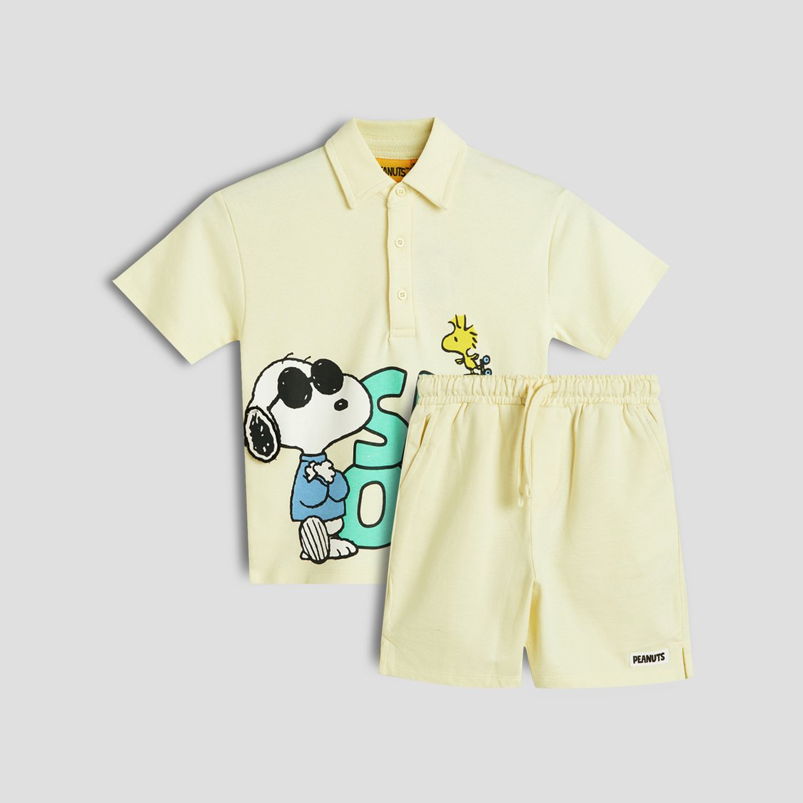 Juniors Snoopy Print Shirt with Shorts Set