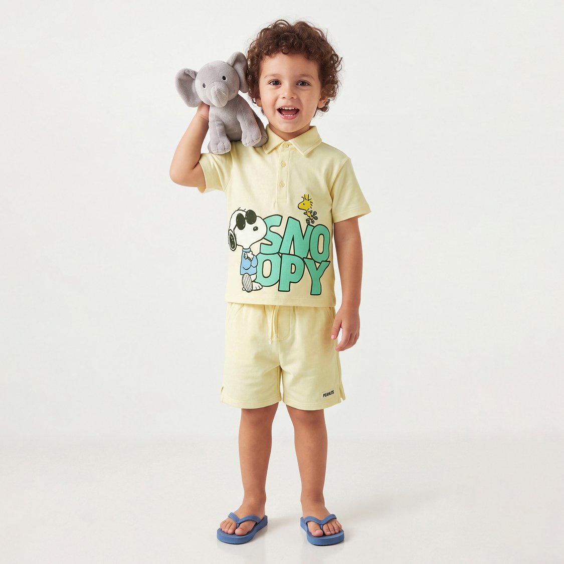 Juniors Snoopy Print Shirt with Shorts Set