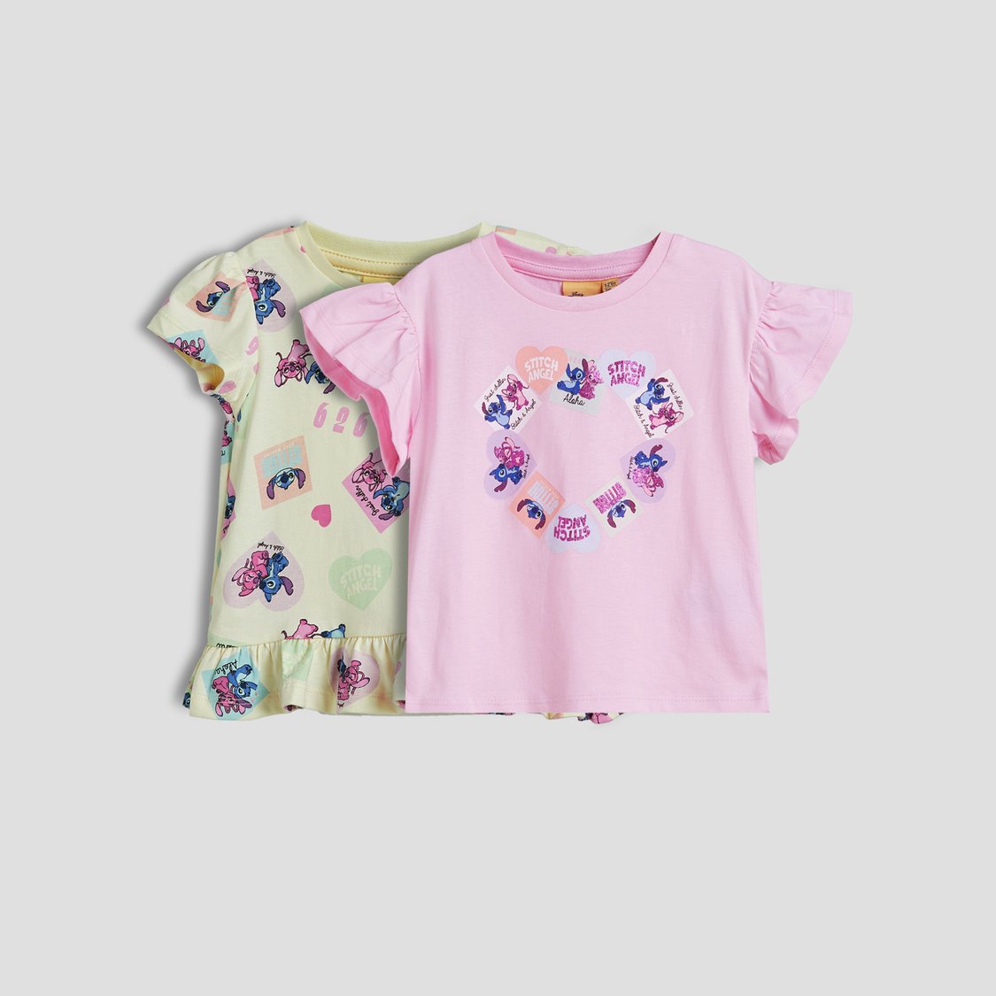 Juniors Stitch & Angel Print Tops - Pack of 2