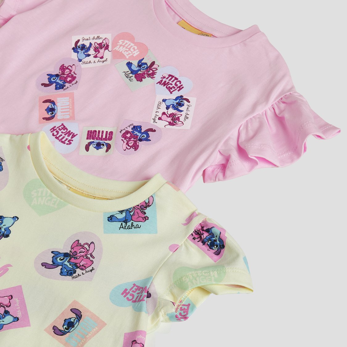 Juniors Stitch & Angel Print Tops - Pack of 2
