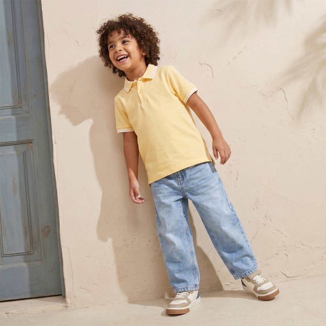 Juniors Contrast Striped Polo T-shirt