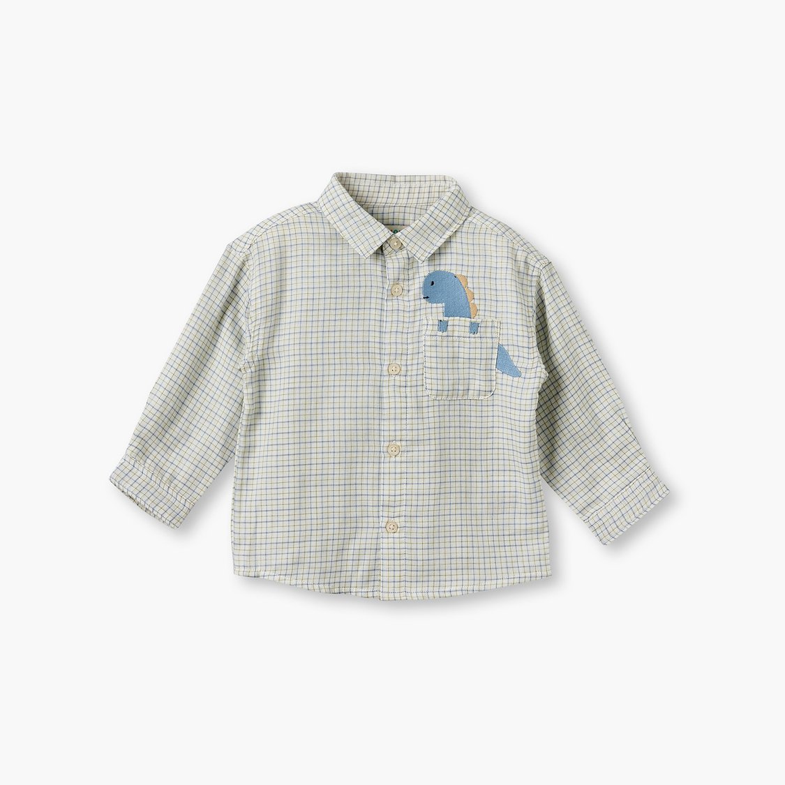 Juniors Dinosaur Embroidered Shirt