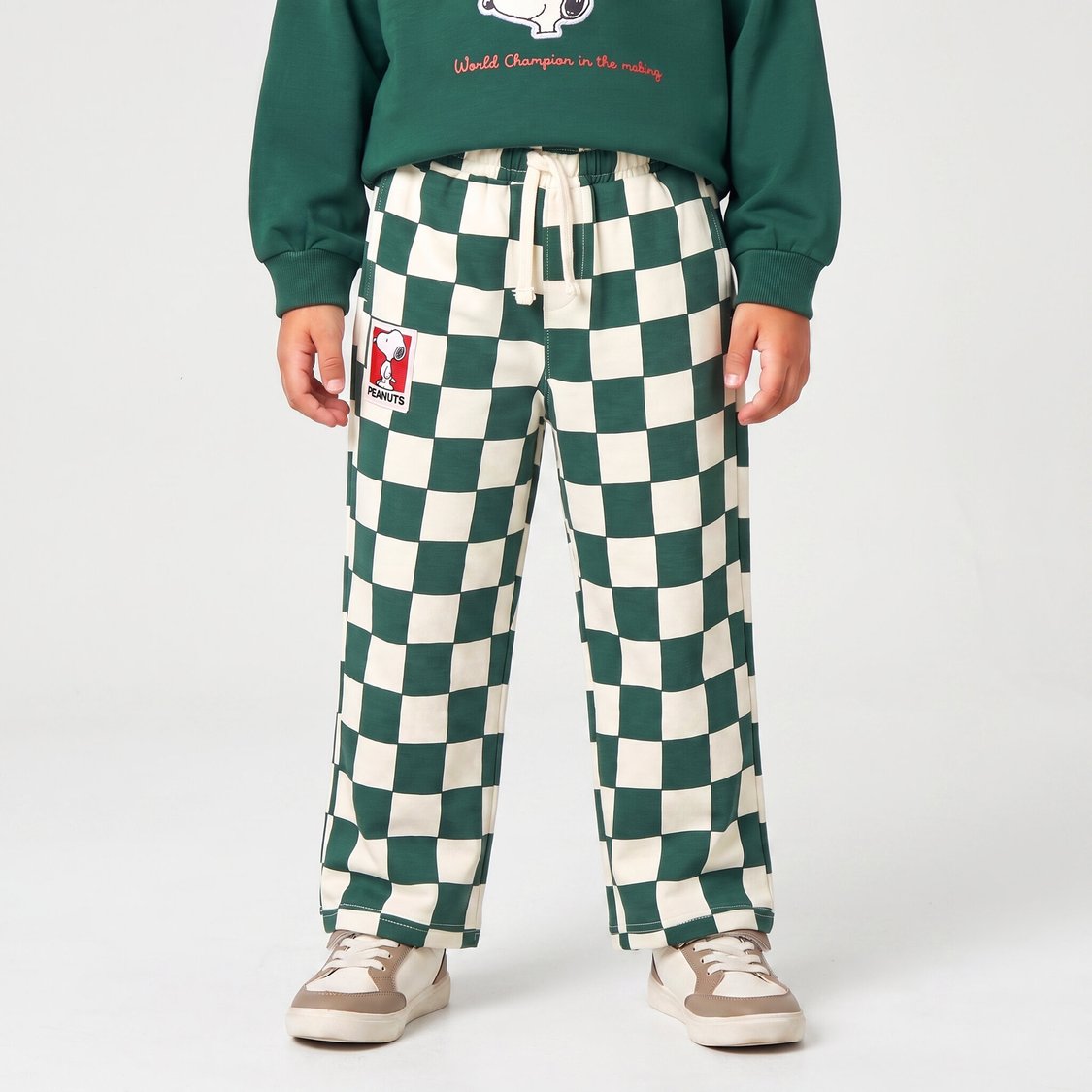 Juniors Snoopy Print Sweatshirt and Track Pants Set