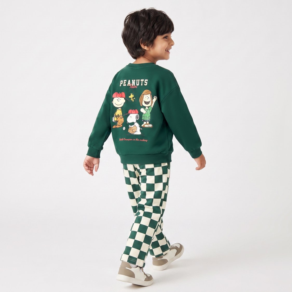 Juniors Snoopy Print Sweatshirt and Track Pants Set