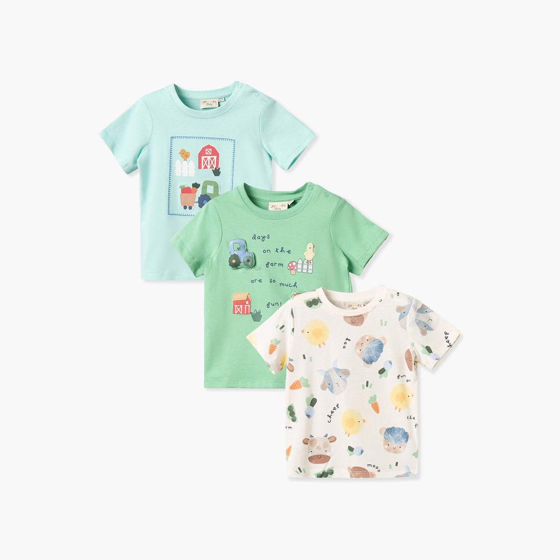 Juniors Graphic Print T-shirts - Pack of 3