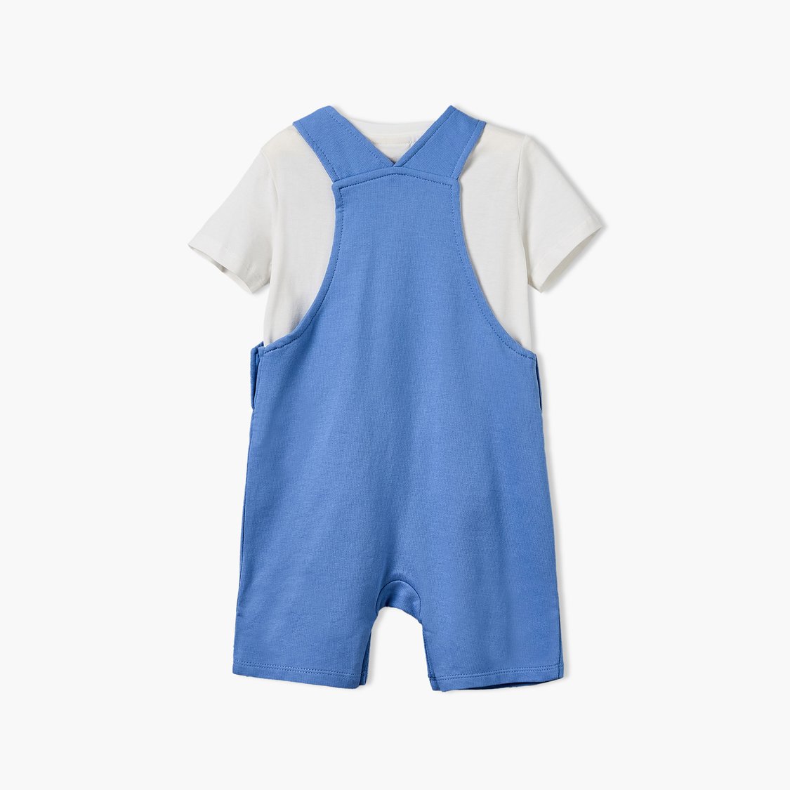 Juniors Applique Dungaree and T-shirt Set