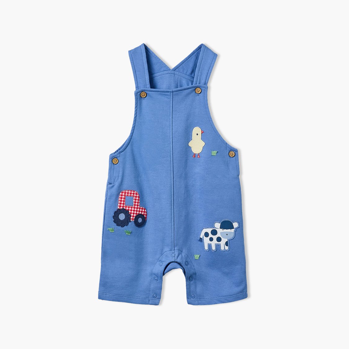Juniors Applique Dungaree and T-shirt Set
