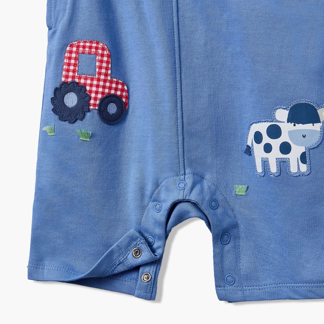 Juniors Applique Dungaree and T-shirt Set
