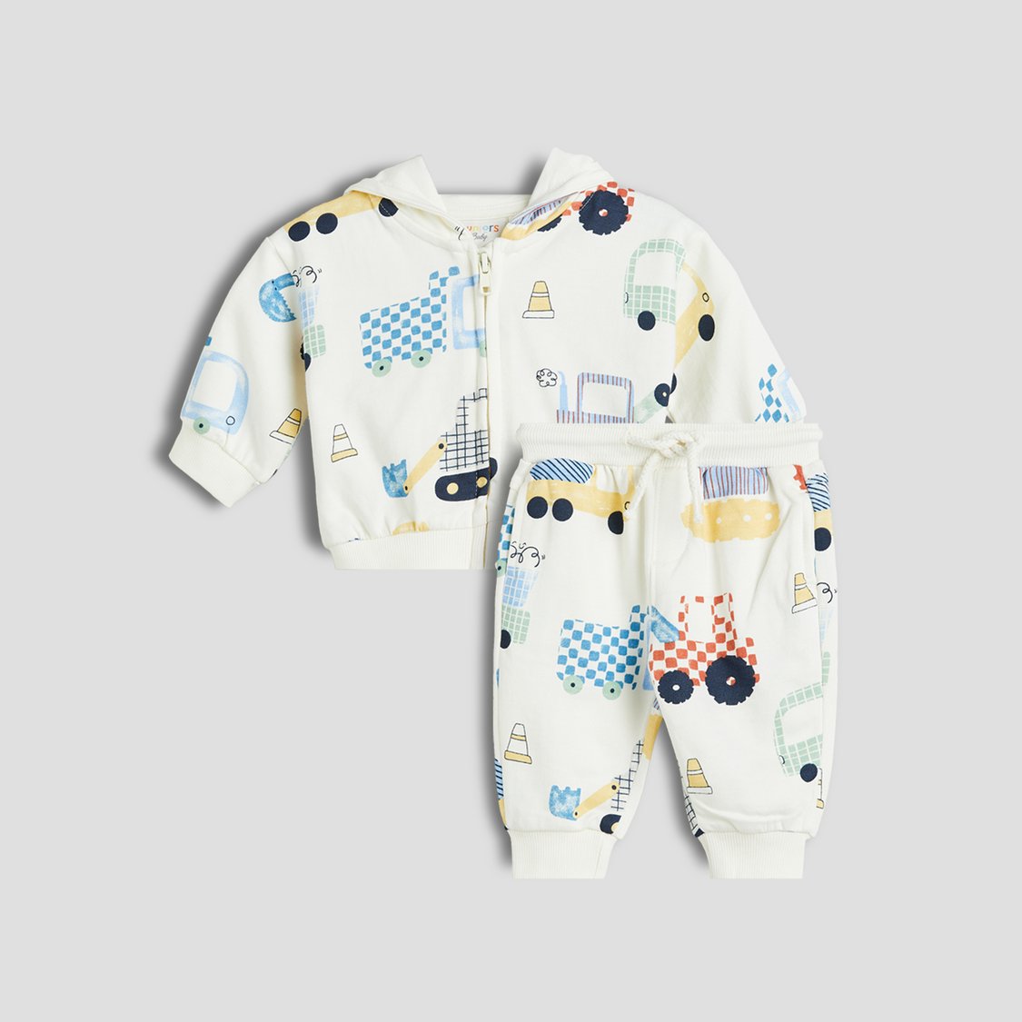 Juniors Printed Sweatshirt with Joggers Set