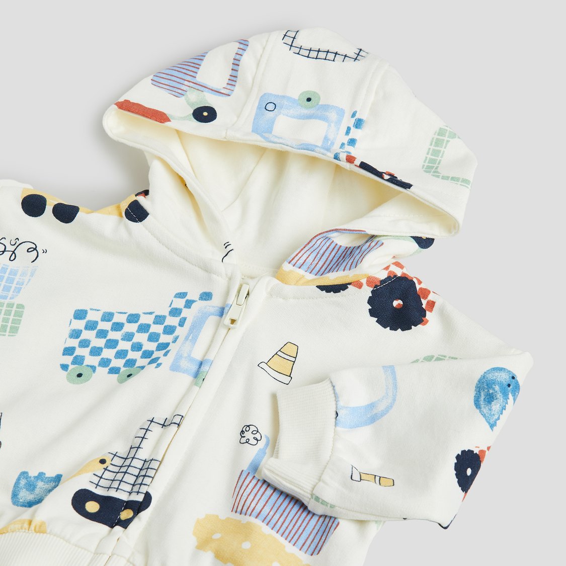 Juniors Printed Sweatshirt with Joggers Set