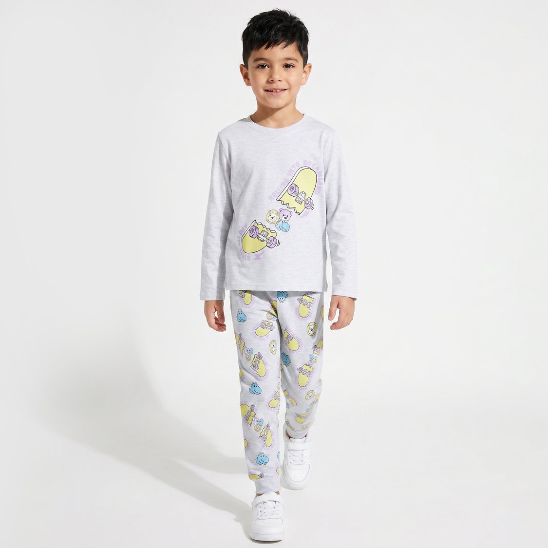 Juniors Printed T-shirt & Pyjama Set