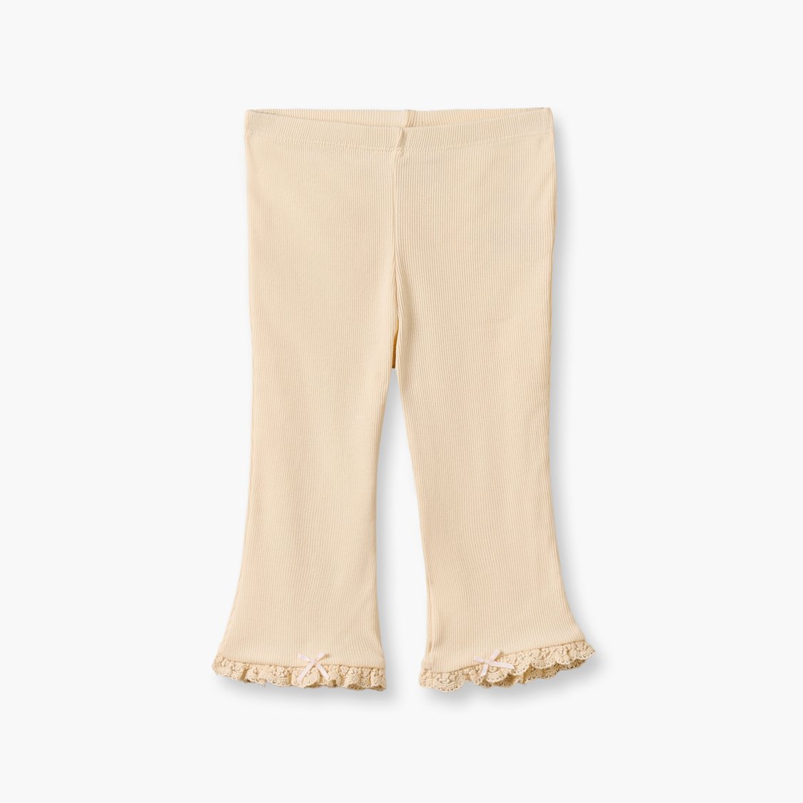 Juniors Ribbed Leggings with Flared Hem