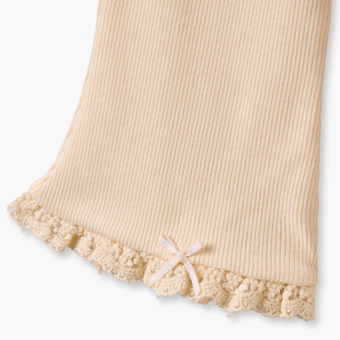 Juniors Ribbed Leggings with Flared Hem