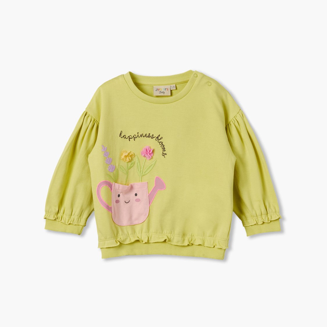 Juniors Floral Applique Sweatshirt and Joggers Set
