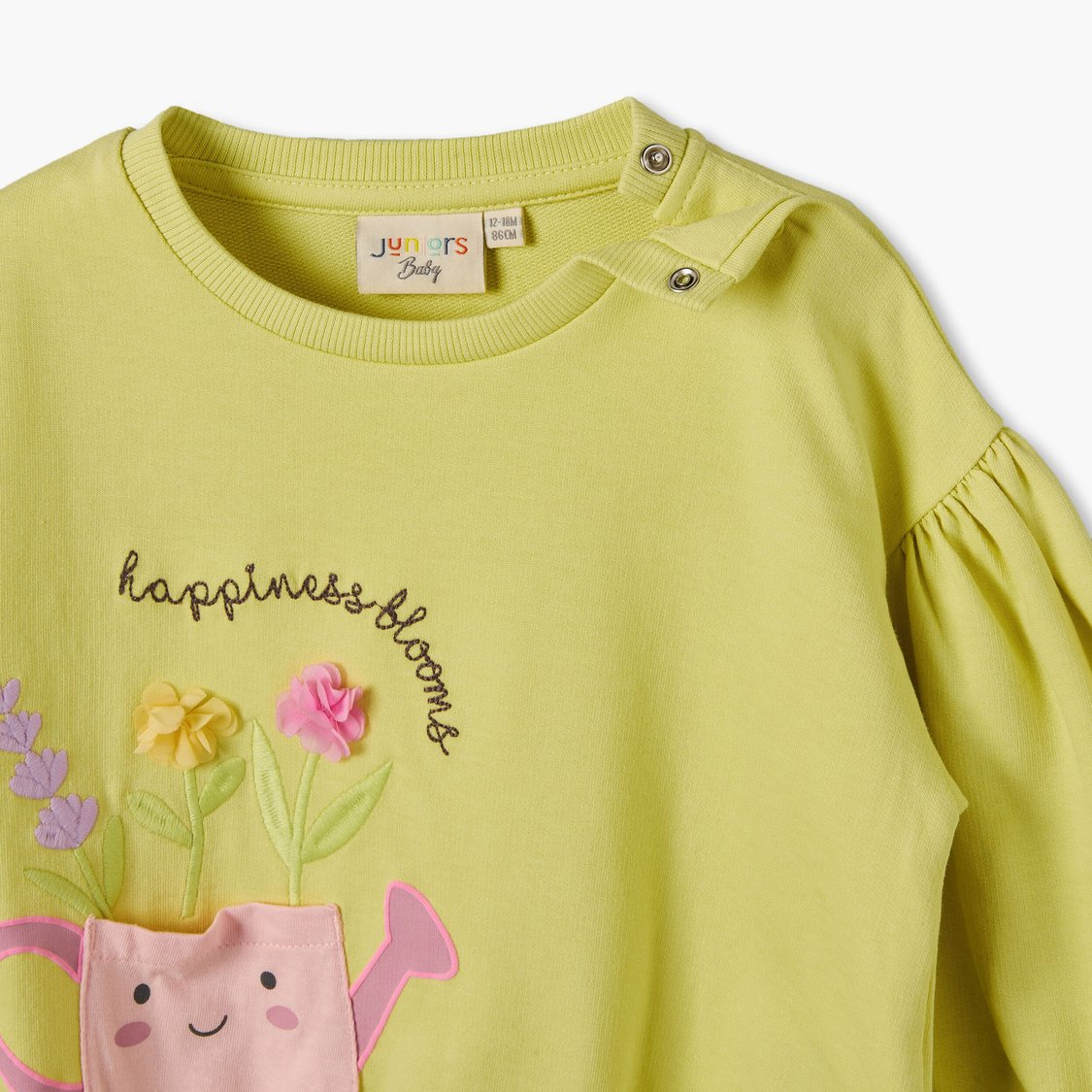 Juniors Floral Applique Sweatshirt and Joggers Set