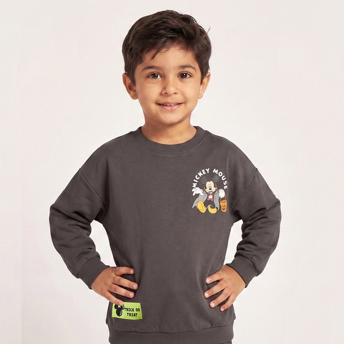 Juniors Mickey Mouse Print Sweatshirt and Joggers Set