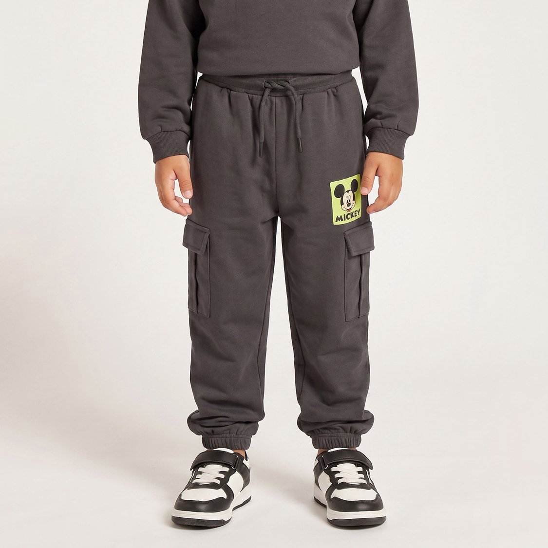 Juniors Mickey Mouse Print Sweatshirt and Joggers Set
